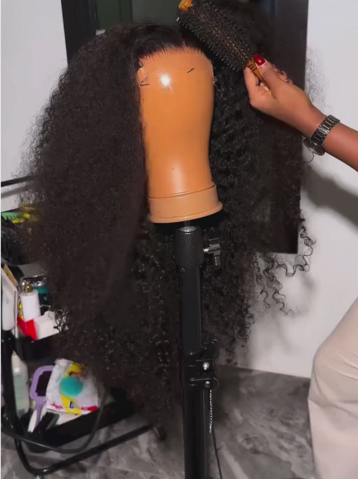 Dorsanee Kinky Curly 300 Density 13x4 Lace Front Virgin Human Hair Wigs