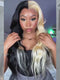 Dorsanee Half Blonde Half Black Skunk Stripe 13x4 Lace Front Human Hair Wig