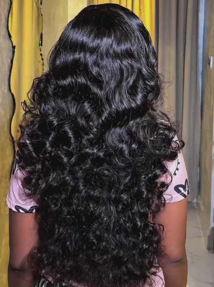 Dorsanee 300 Density Bouncy Loose Wave 13x4 Lace Front  Virgin Human Hair Wigs
