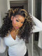Dorsanee Black Caramel Blonde Highlights Bouncy Deep Curly 300 Density 13x4 Lace Front Human Hair Wigs