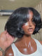 Dorsanee Short Layered Flip Curtain Bangs Bob 13x4 Lace Frontal Human Hair Wigs