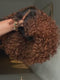 Dorsanee Dark Chocolate Brown Defined Deep Curly Short Bob 13x4 Lace Front Human Hair Wigs