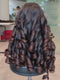 Dorsanee Ombre Black Dark Chocolate Brown Full Bouncy Loose Spiral Curls 13X4 Lace Front Human Hair Wigs 250 300 Density