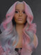 Dorsanee Ombre Gray Pink Straight Body Wave HD Lace Front Virgin Human Hair Wig