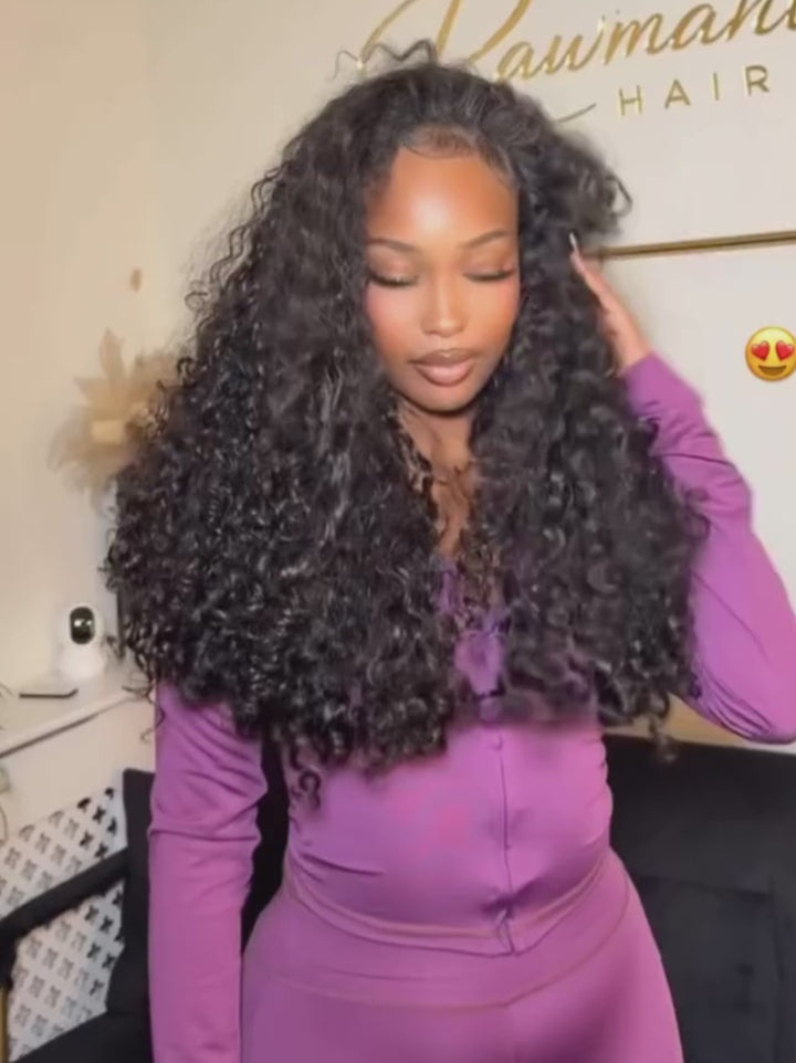 Dorsanee Coily Deep Curly 300 Density 13x4 Lace Front Human Hair Wigs