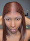 Dorsanee 8 10 12 inch Auburn Brown Short Bob 13X4 Lace Front Human Hair Wigs