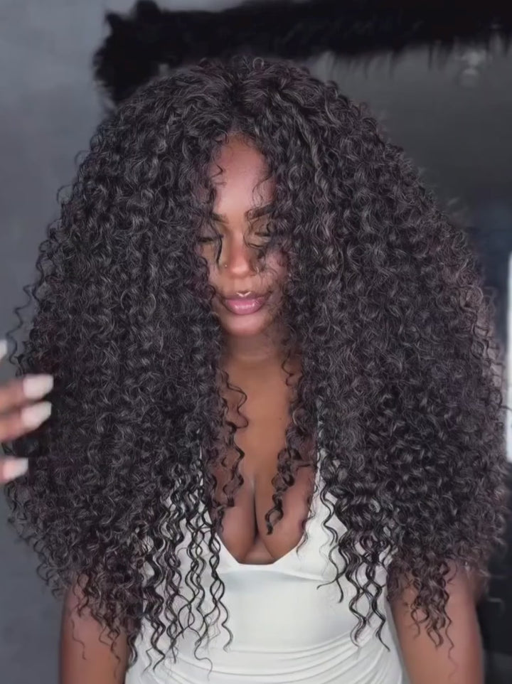 Dorsanee Coily Kinky Curly 250 300 Density 13x4 Lace Front Human Hair Wigs