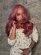Dorsanee Luxury Dusty Rose Copper Auburn Red 13x4 Lace Front Virgin Human Hair Wigs 200 Density