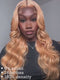 Honey Blonde Colored 13x4 5x5 HD Lace Front Closure Human Hair Wigs Body Wave Frontal