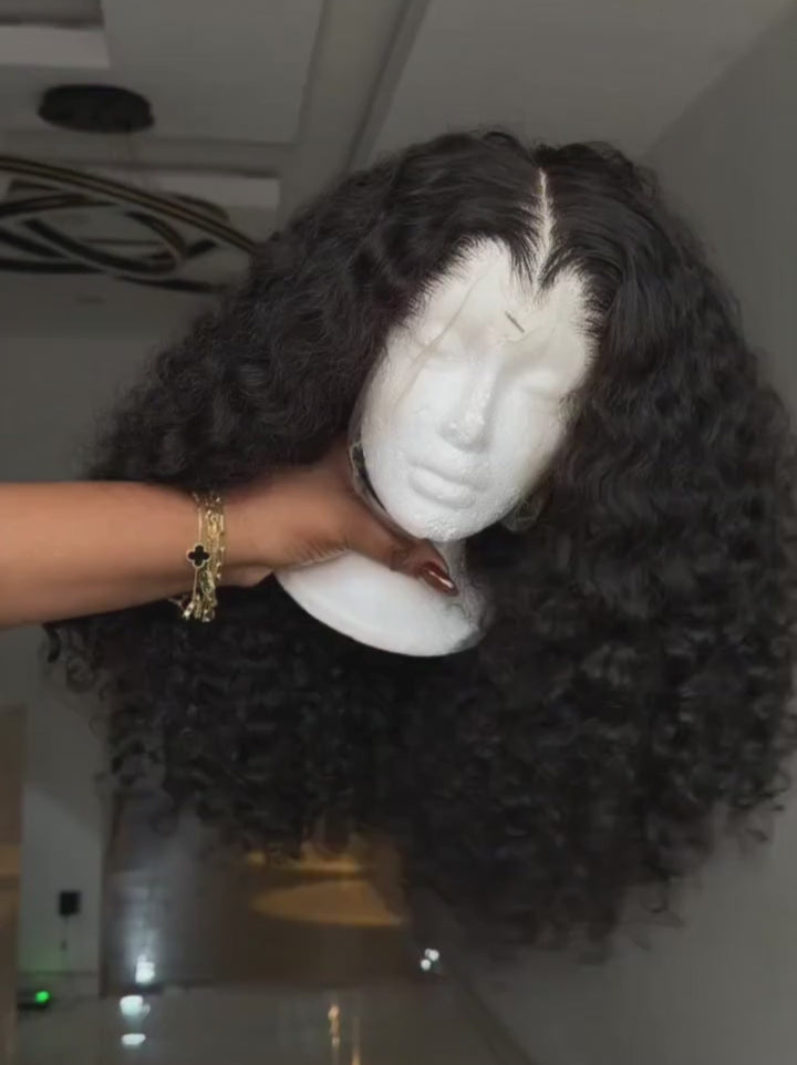 Dorsanee Deep Water Wave Shoulder Length Bob 13x4 Lace Front Human Hair Wigs