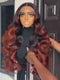 Dorsanee Ombre Copper Brown Bouncy Loose Curls 13x4 Lace Front Human Hair Wigs