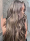 Dorsanee Balayage Brown Highlights Beach Body Wave 13x4 Lace Front Human Hair Wigs