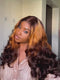 Dorsanee Ombr Brown Black Bouncy Loose Wave 13x4 Lace Front Virgin Human Hair Wigs