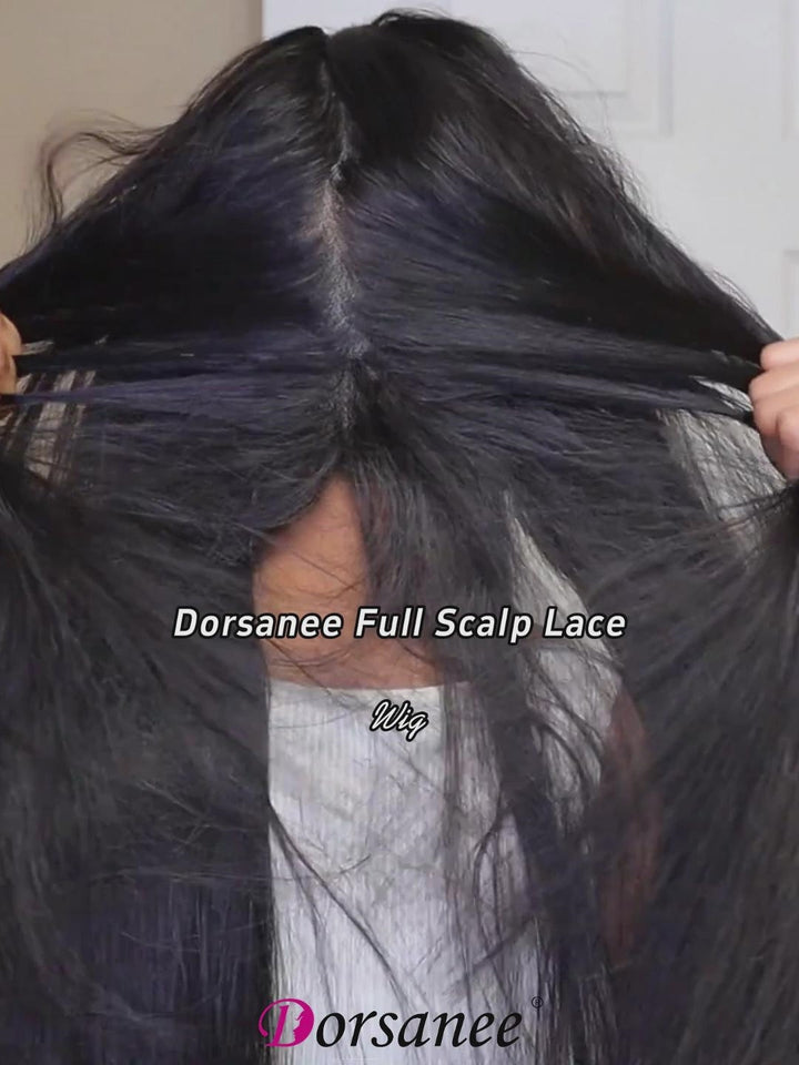 Dorsanee Full Lace Ventilated Part Anywhere Human Hair Wigs Burmese Curly Straight Body Loose Deep Wave Hair Wig