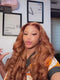Dorsanee Copper Reddish Orange Brown 250 300 Density 13x4 Lace Front Human Hair Wig