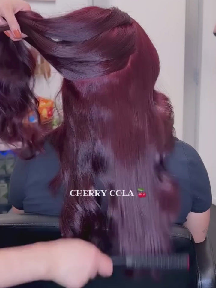 Dorsanee 99J Burgundy Red Loose Body Wave 300 Density 13x4 Lace Front Human Hair Wigs