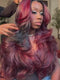 Dorsanee Black Burgundy 250 300 Density 13x4 Lace Front Human Hair Wigs