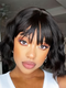 Dorsanee Short Wavy Bob Wig Mature Elegant Front Human Hair Wigs