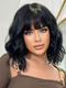 Dorsanee Short Wavy Bob Wig Mature Elegant Front Human Hair Wigs