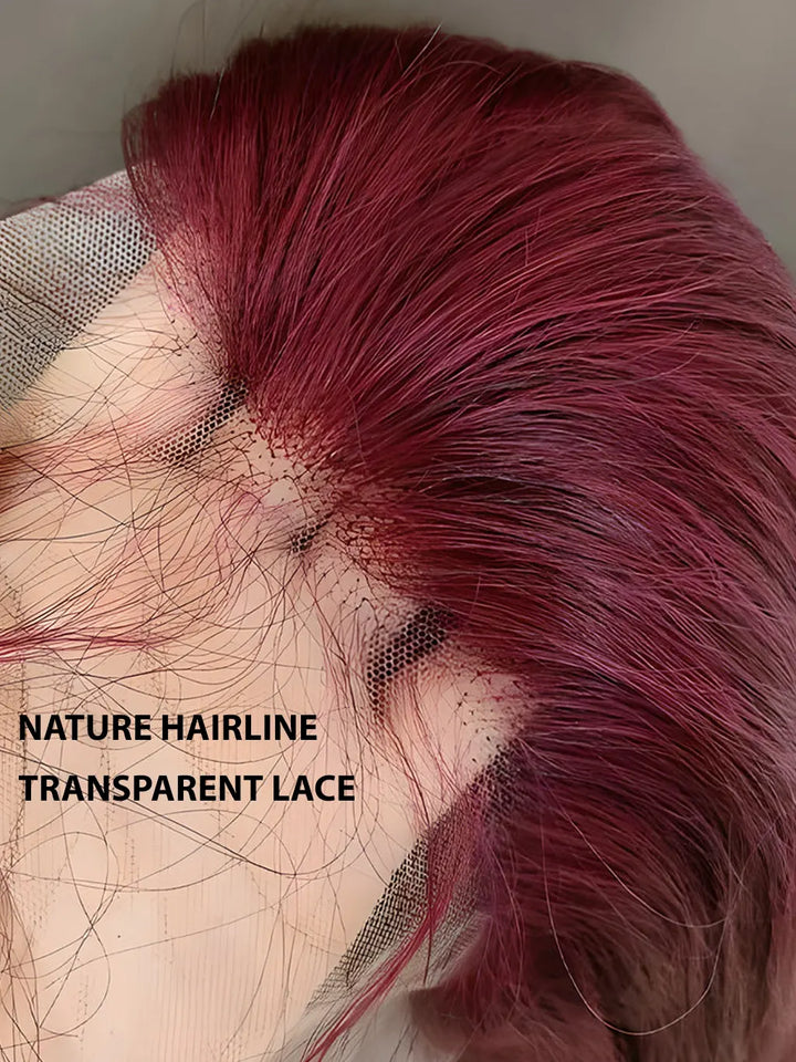 99J Burgundy Color Body Wave Hair 13x4 Lace Front Wigs Pre Plucked Hairline
