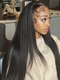 Dorsanee Big Head Friendly Large Cap 13x4 Lace Front Straight Human Hair Wigs