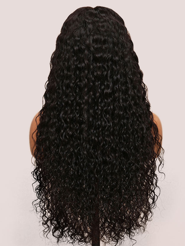 30 Inch = $199 | 13x4 Water Wave HD Lace Frontal Human Hair Wig Natural Color